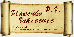 Plamenko Vukičević vizit kartica